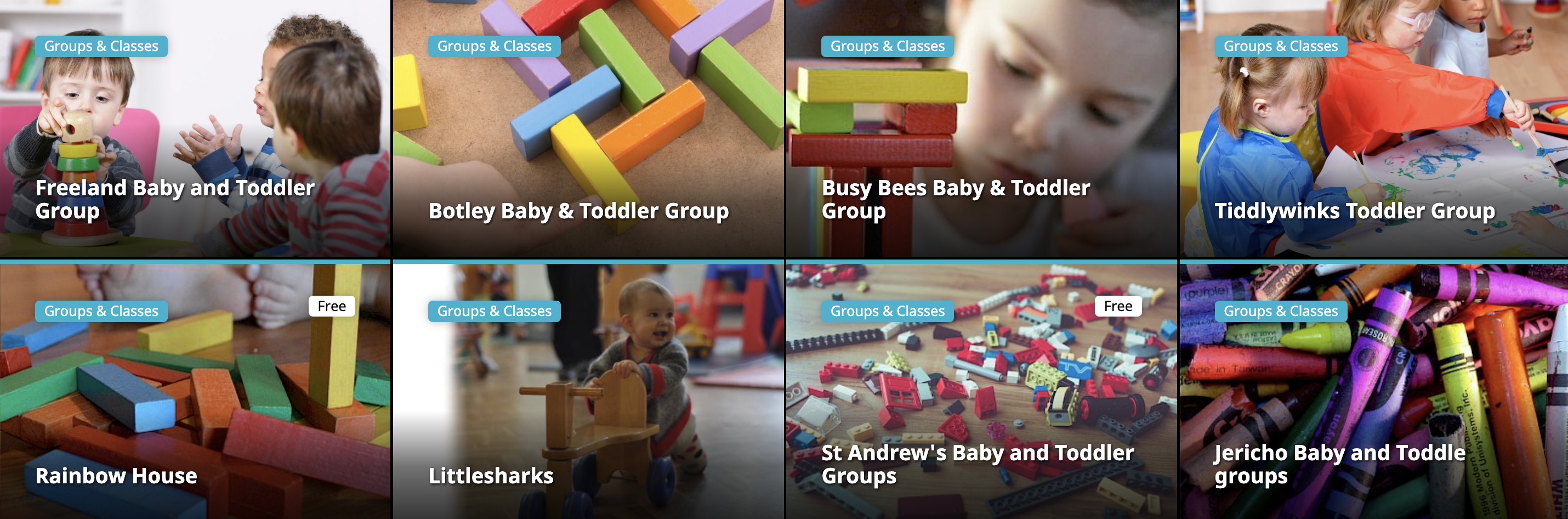 Add a Baby, Toddler or Kids Groups or Class to Oxford Rocks